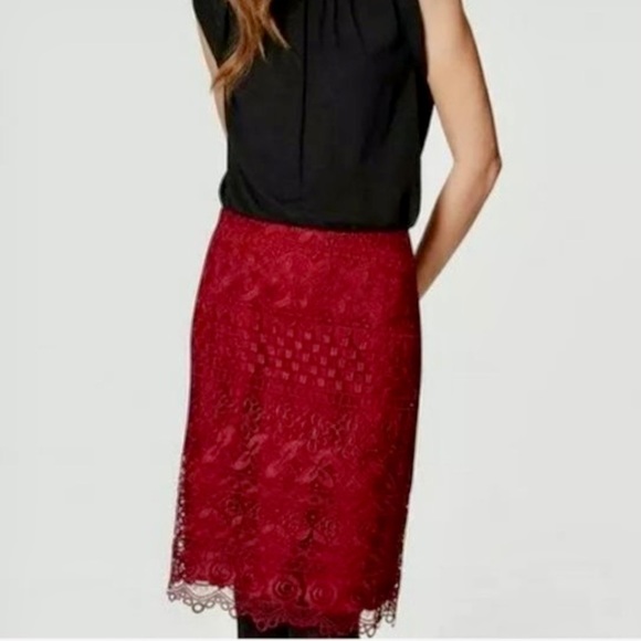 LOFT Dresses & Skirts - LOFT Lace Skirt - NWT! Elegant! Size 10